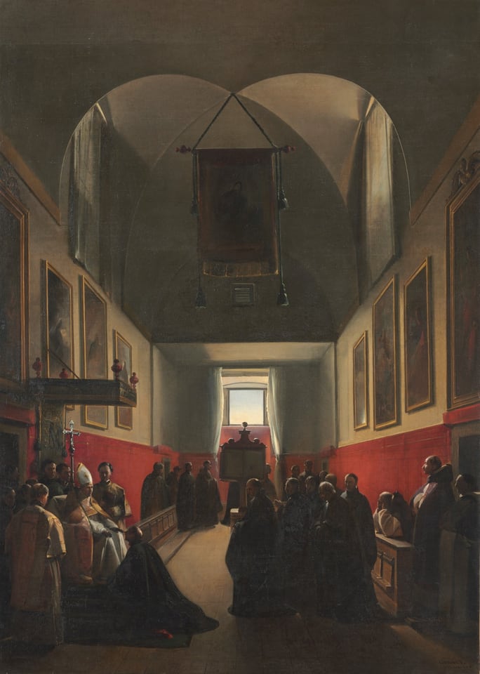 Homage to a Bishop, by François Marius Granet, 1839