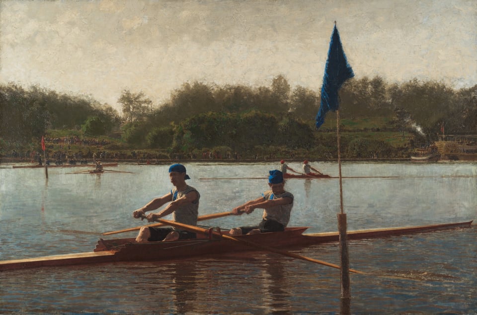 The Biglin Brothers Turning the Stake, by Thomas Eakins, 1873