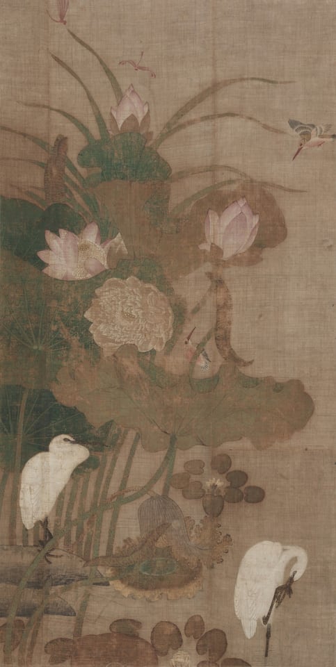 Lotuses, Insects, and Birds, 1800s