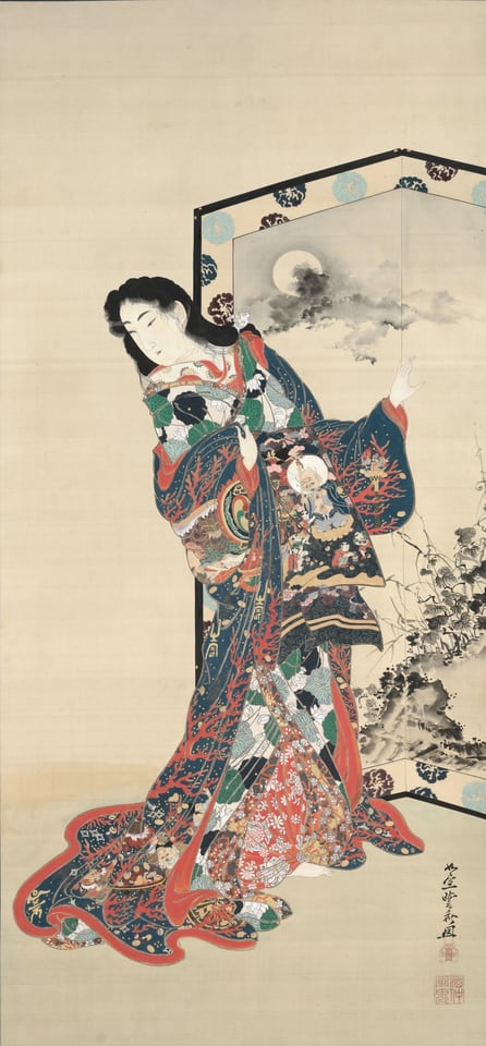 Hell Courtesan, by Kawanabe Kyōsai, 1871–89