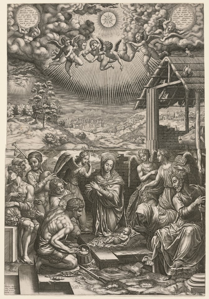 The Nativity, by Giorgio Ghisi, 1553