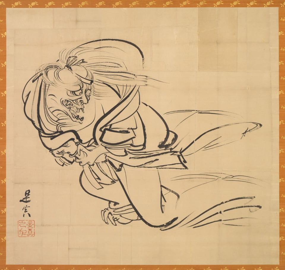 Sketch of Ibaraki-dōji, by Shibata Zeshin, c. 1840