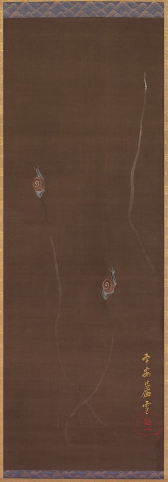 Snails, by Nagasawa Rosetsu, c. 1788–89