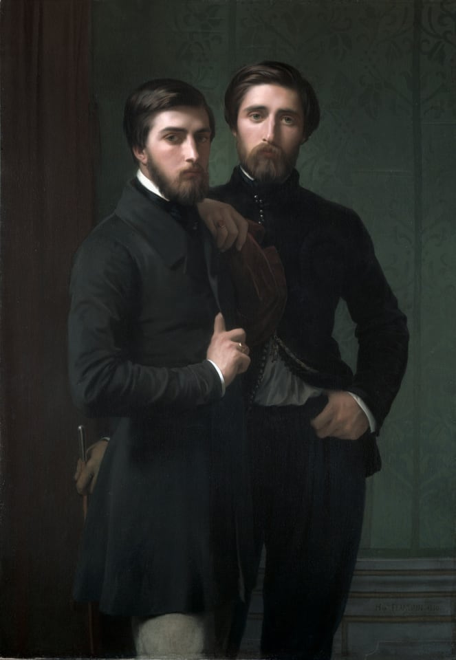René-Charles Dassy and His Brother Jean-Baptiste-Claude-Amédé Dassy, by Hippolyte Jean Flandrin, 1850