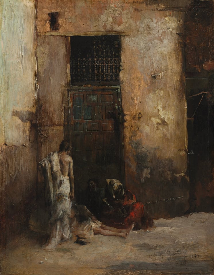 Beggars by a Door, by Mariano Fortuny, 1870