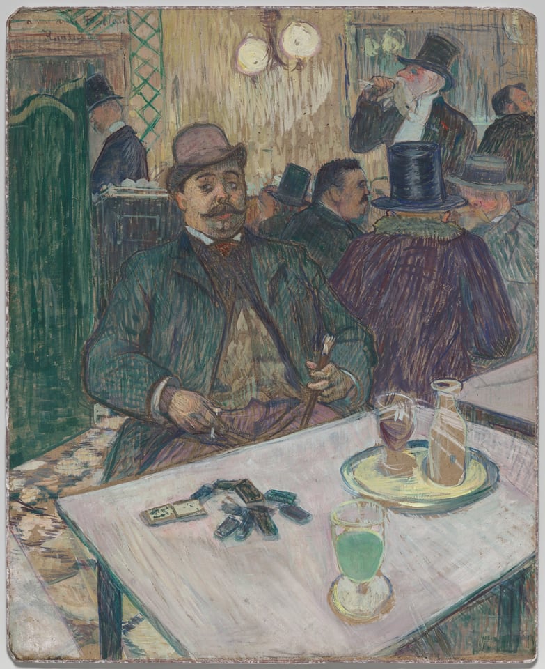 Monsieur Boileau at the Café, by Henri de Toulouse-Lautrec, 1893