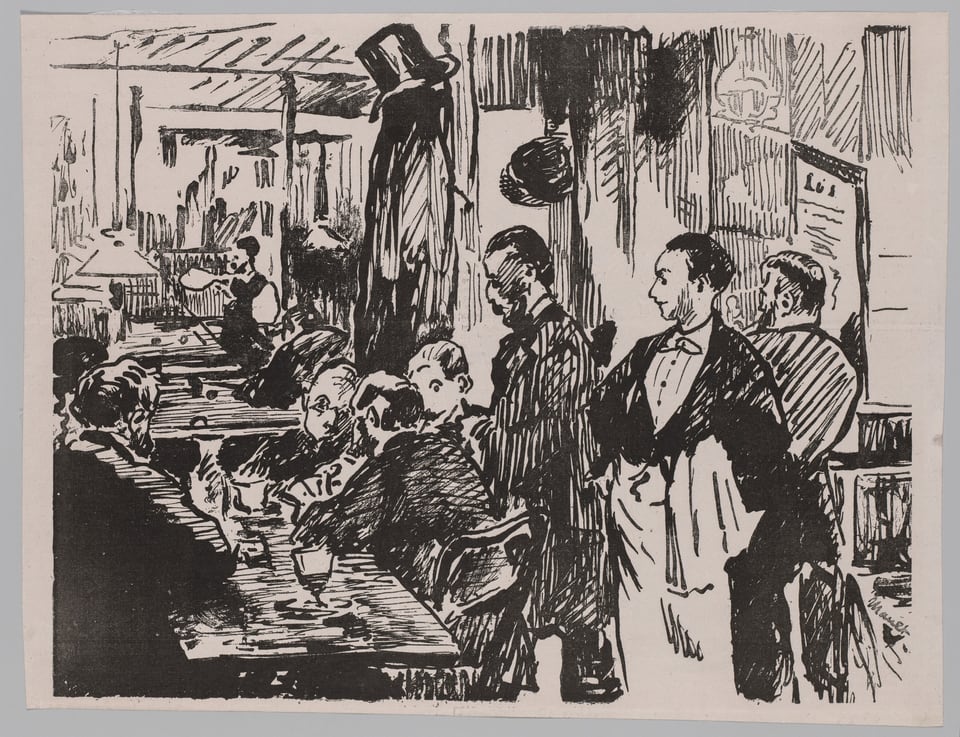 At the Café, by Édouard Manet, 1874