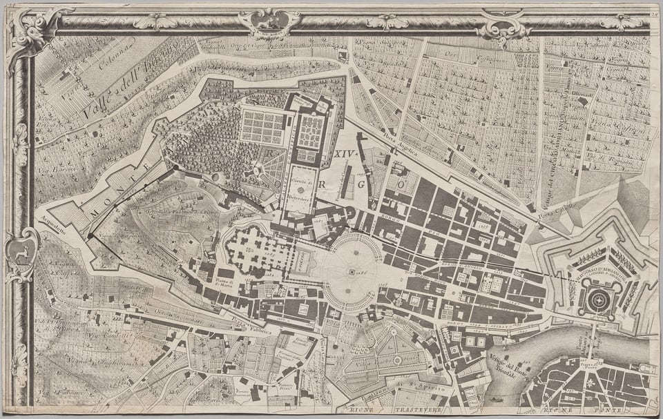 Nuova pianta di Roma data in luce da Giambattista Nolli l’anno MDCCXLVII, known as La Pianta Grande di Roma, by Giovanni Battista Nolli, 1748