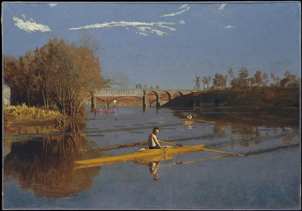 The Champion Single Sculls (Max Schmitt in a Single Scull), by Thomas Eakins, 1871