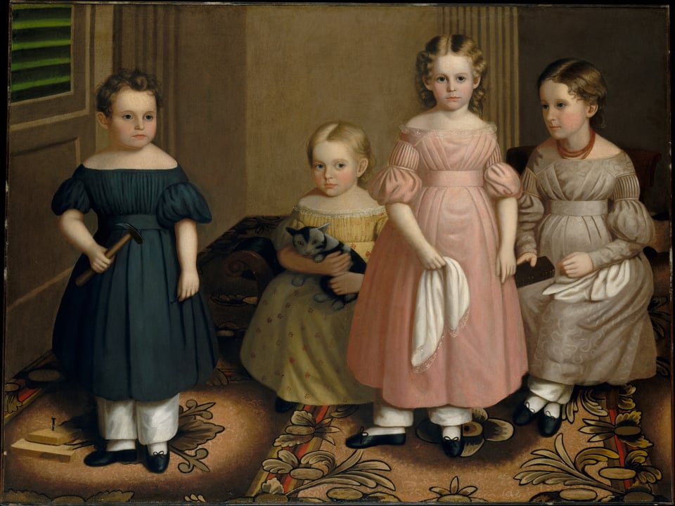 The Alling Children, by Oliver Tarbell Eddy, ca. 1839