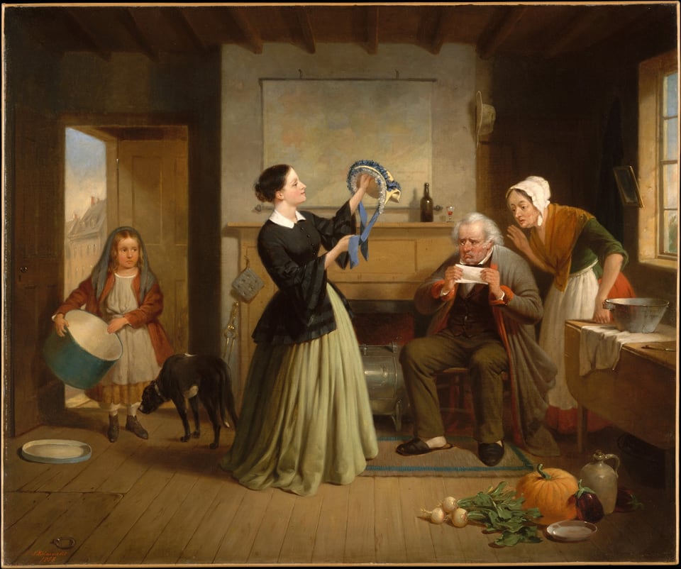 The New Bonnet, by Francis William Edmonds, 1858