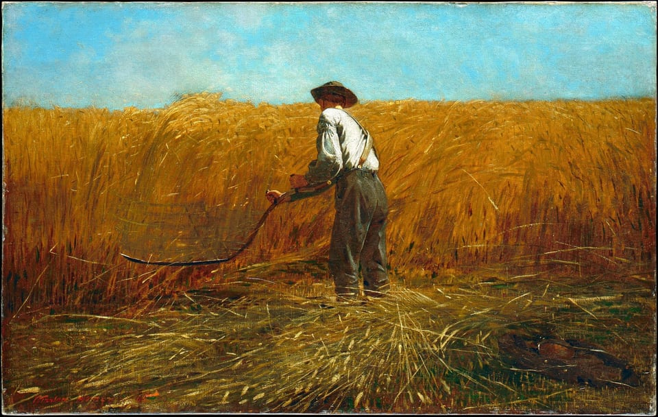 The Veteran in a New Field, by Winslow Homer, 1865