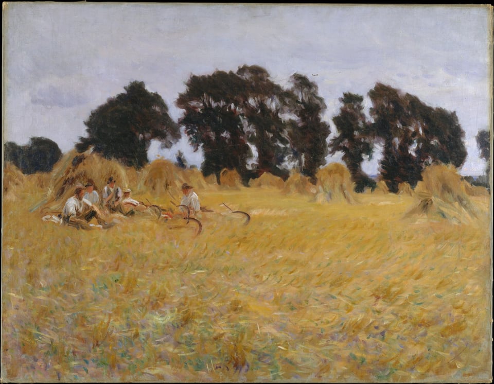 Reapers Resting in a Wheat Field, by John Singer Sargent, 1885