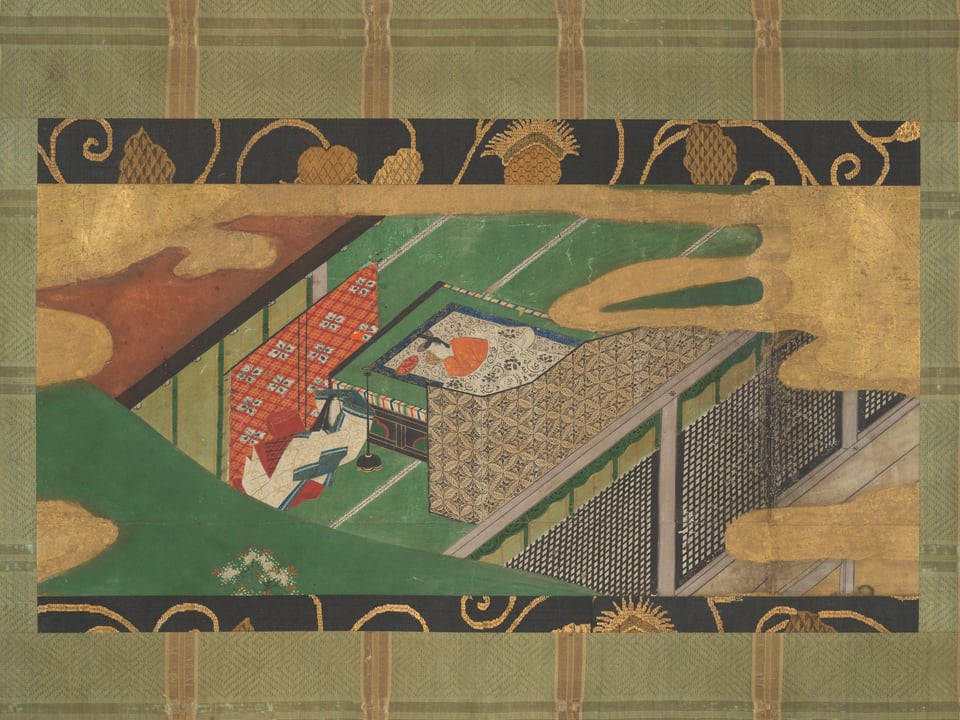 “Trees Encoiled in Vines of Ivy” (Yadorigi), by Tawaraya Sotatsu, early 17th century