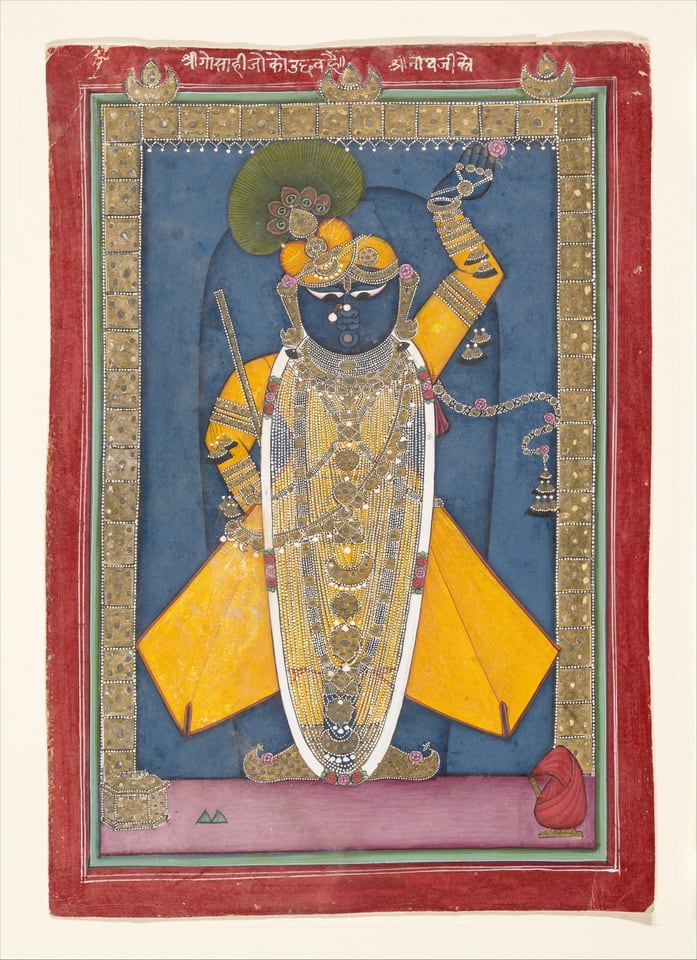 Krishna in the Form of Shri Nathji, ca. 1840