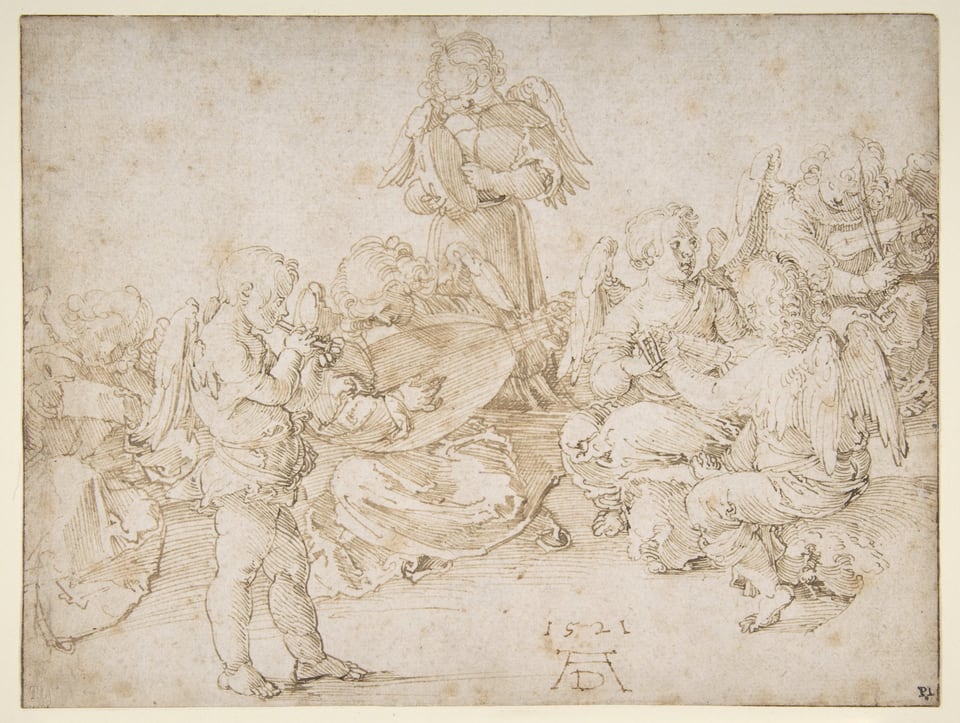 Music-Making Angels, by Albrecht Dürer, 1521